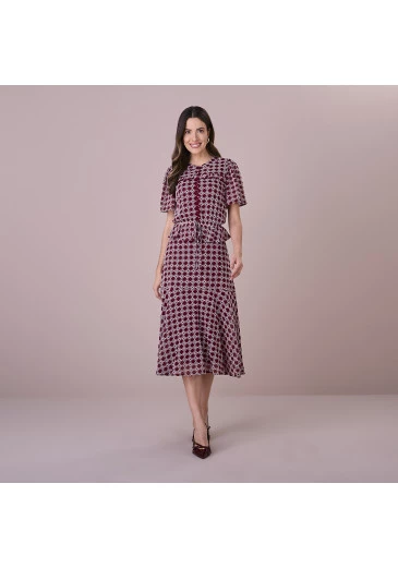 Conjunto Evelyn Em Yorio Bordado Bordo Tatá Martello Outono/Inverno 2025