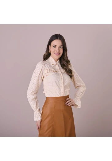 Camisa Flavia Rose Tata Martelo Outono/Inverno 2025