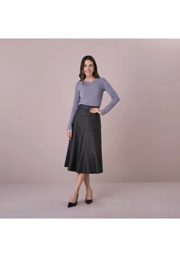 Saia Marly Preto Tata Martelo Outono/Inverno 2025