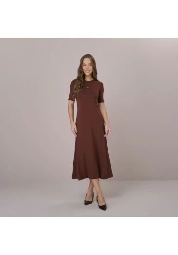 Vestido Taynara Marrom Escuro Tata Martello Outono/Inverno 2025