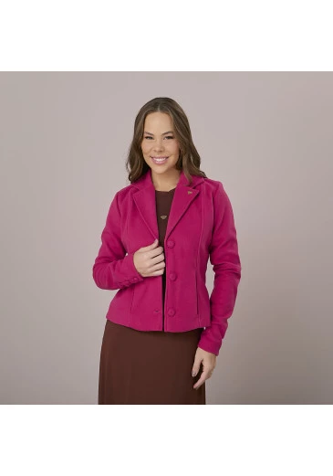 Blazer Eva Em Lã Batida Pink Tatá Martello Outono/Inverno 2025