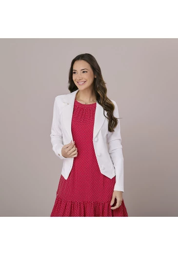 Blazer Celina Branco Tatá Martello Outono/Inverno 2025