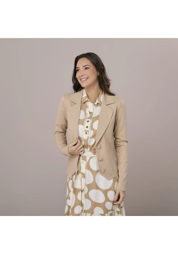 Blazer Celina Bege Tatá Martello Outono/Inverno 2025