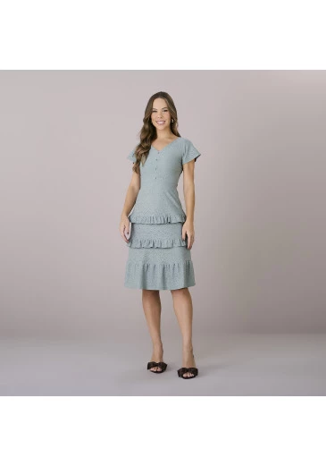 Vestido Zilda Verde de Laise Tatá Martello Outono/Inverno 2025