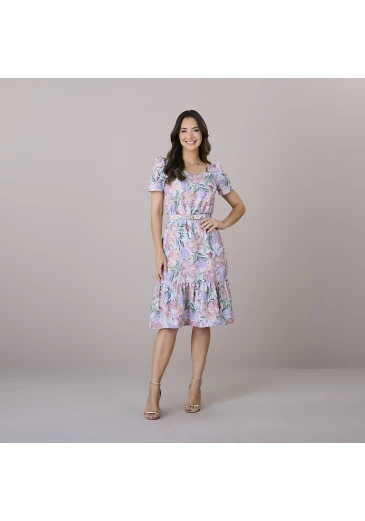 Vestido Jaque Em Alfaiataria Soho Lilás Tatá Martello Outono/Inverno 2025