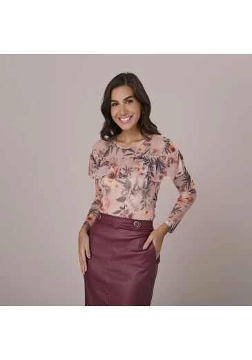 Blusa Paty Florida Tatá Martello Outono/Inverno 2025