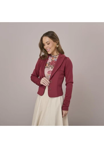 Blazer Tatiana Em Malha Ares Marsala Tatá Martello Outono/Inverno 2025