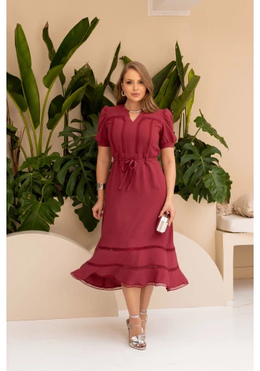 Vestido Em Crepe Com Laço Kauly Primavera/Verão 2025 