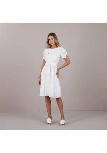 Vestido Juliana em Bordado Lila Off White Tatá Martello Primavera/Verão 2025