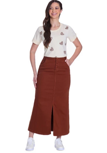 Blusa Agnes Em Malha Amarelo Estampada Frontal Hapuk Outono/Inverno 2025