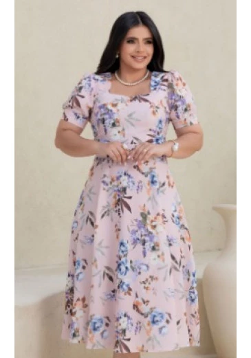 Vestido Julia Em Crepe Dunas Maria Amore Outono/Inverno 2025