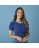 Blusa Canelada Detalhe Pregas Azul-Marinho Tatá Martello