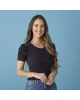 Blusa Canelada Detalhe Pregas Preta Tatá Martello
