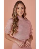 Blusa em Tule Gola Alta Rose Tatá Martello