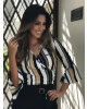 Blusa Transpassada Mostarda Clara Rosa