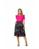 Conjunto Clara Rosa Saia Midi Estampada 20351