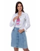 Jaqueta Jeans Color Branca Hapuk