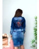 Jaqueta Jeans com Bordado Joyaly