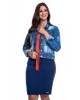 Jaqueta Jeans Detalhe Puídos Azul Hapuk