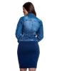 Jaqueta Jeans Detalhe Puídos Azul Hapuk