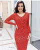 Vestido Animal Print Vermelho Boutique K 