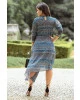 Vestido Assimétrico Cinza Kauly
