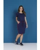Vestido Azul com Detalhe em Vermelho Tata Martello