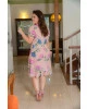 Vestido em Crepe com Babado Plus Size Kauly