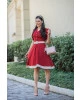 Vestido Godê Vermelho Maria Amore