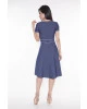 Vestido Jeans Evasê Bordado Via Tolentino 