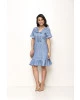 Vestido Jeans Laço Laura Rosa