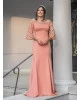 Vestido Longo Detalhe em Tule Fasciniu's
