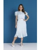 Vestido Midi Listrado Azul Tata Martello