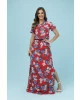Vestido Tata Martello Longo Fenda Vermelho 0227