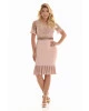 Vestido Fasciniu's Alfaiataria Plissado Rose 10956
