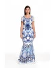 Vestido Fasciniu's Siren Print Azul 9650