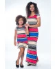 Vestido Hapuk Listrado Mãe Rosa 59225