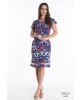Vestido Via Caruso Estampado Floral Azul 51118 