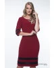 Vestido Via Caruso Lady Bordô 50996