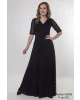 Vestido Via Caruso Longo Renda Preto 50889