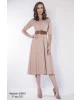 Vestido Via Caruso Midi Bege 50881