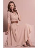 Vestido Via Caruso Midi Bege 50881
