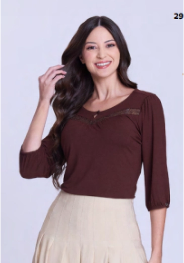 Blusa Arlete Em Malha Marrom Hapuk Outono/Inverno 2026