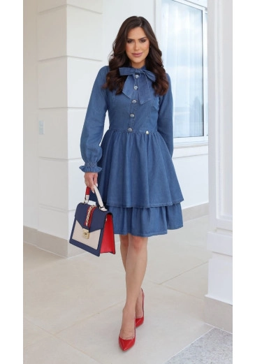 Vestido Nicole Em Jeans Maria Amore Primavera/Verão 2026