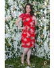 Vestido Puro Sharmy Floral Vermelho 10748