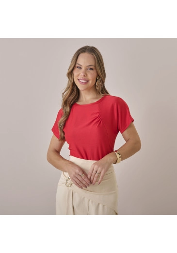 Blusa Camila Em Malha New Vermelha Tata Martello Primavera/Verão 2026