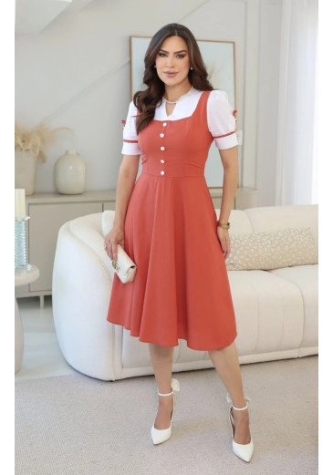 Vestido Pérola Em Tricoline Maria Amore Primavera/Verão 2026