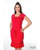 Vestido Listras Vermelho Hapuk 