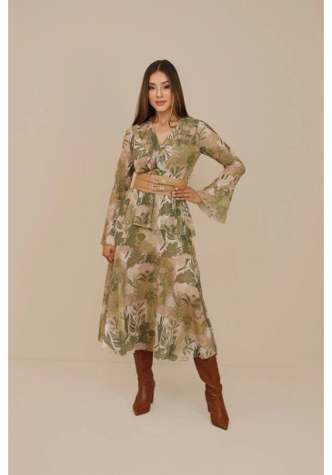 Vestido Vintage Em Tule Nitido Outono/Inverno 2026