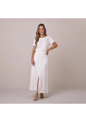 Conjunto Neuza Em Alfaiataria Barcelona Off White Tata Martello Primavera/Verão 2026